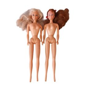 VTG 90s Fashion Corner Lucky Brand Barbie Clone Doll Lot x2 Blonde Redhead 11.5"